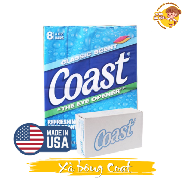 Lốc 8 cục xà bông Coast Classic Soap 113g/cục hàng Mỹ